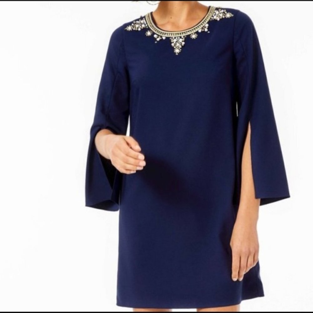 NWT Lilly Pulitzer Anastasia stretch dress navy